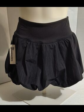 No Boundaries Black Bubble Skort